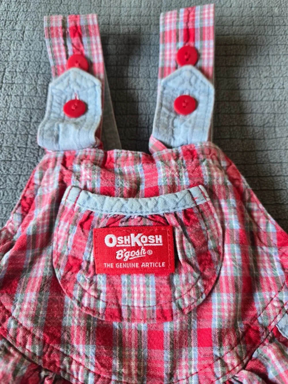 Vintage 90's Oshkosh Plaid Overalls size 3T